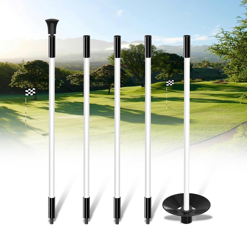 KINGTOP Golf Flagstick - Portable Design, Practice Putting Green Flag Stick for Yard, Club - Golf Pole Pin Flagpole, 3FT or 6FT Heights Available - Image 1