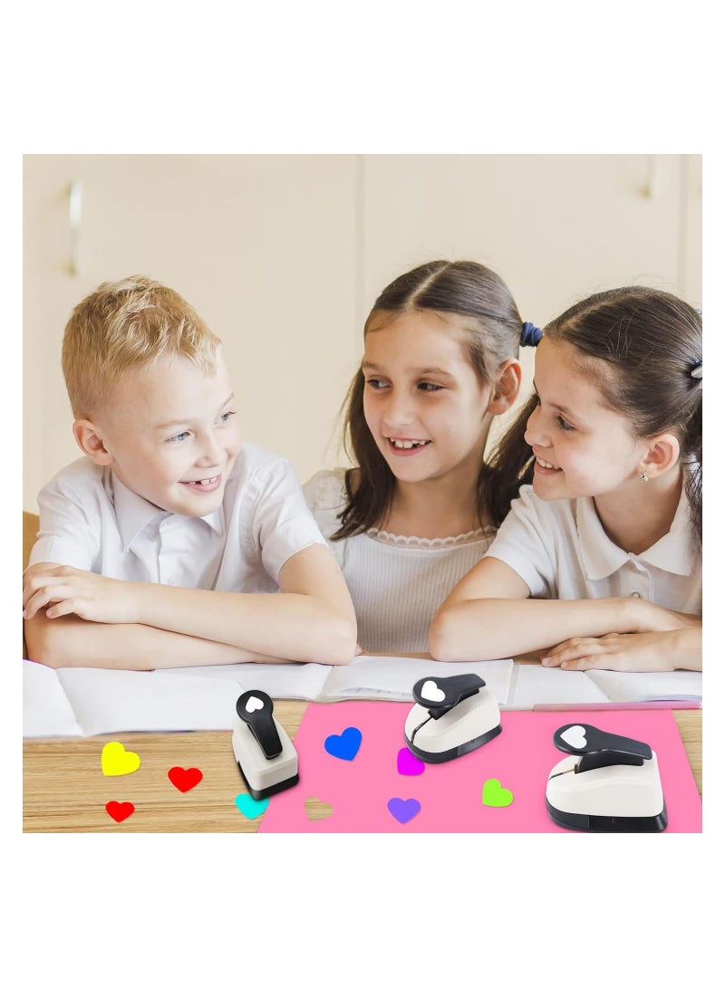 كاست ويف المنتجات الورقية على شكل قلب لكمة ، لكمة على شكل قلب ، 1 بوصة ، 5 / 8 بوصة ، 3 / 8 بوصة لكمة مجموعة - Image 2