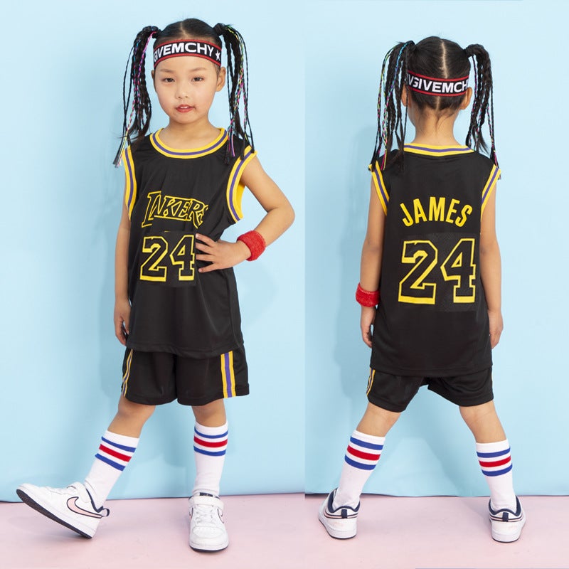 Sleeveless Jersey Jersey Kidsren'S Basketball Uniform Suit Toddler Sports Vest Kidsren'S Children'S Day Performance Uniform - Image 1