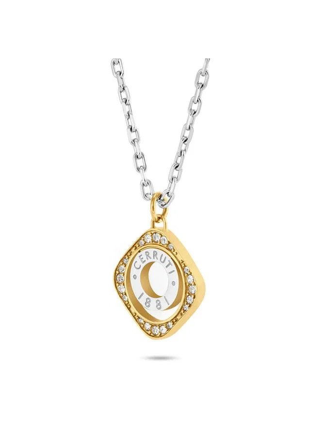 CERRUTI 1881 Leadri Silver Plated Gold Plated Stainless Steel Necklace for Women 450mm