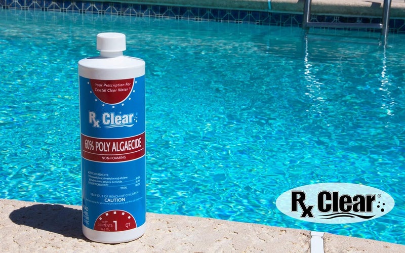 Rx Clear Algaecide 60 Plus | Non-Foaming Formula for Above Or In-Ground Swimming Pools | 60 Percent Poly-Algaecide | Keeping Algae in Suspension | One Quart Bottles | 1 Pack - Image 2