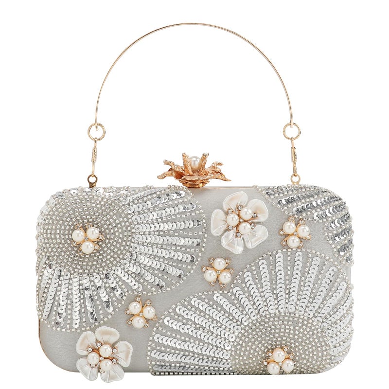 DA BODAN Womens Vintage Floral Embroidery Clutch Evening Handbag Shoulder Bags Purse for Wedding Party Prom - Image 1