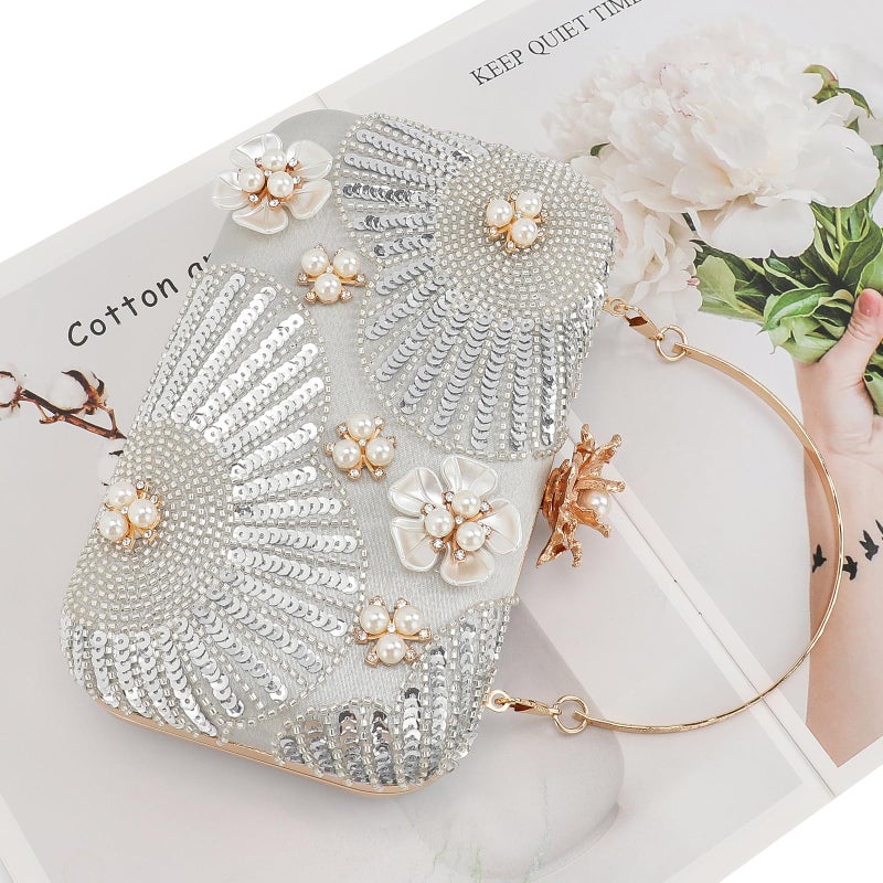 DA BODAN Womens Vintage Floral Embroidery Clutch Evening Handbag Shoulder Bags Purse for Wedding Party Prom - Image 2