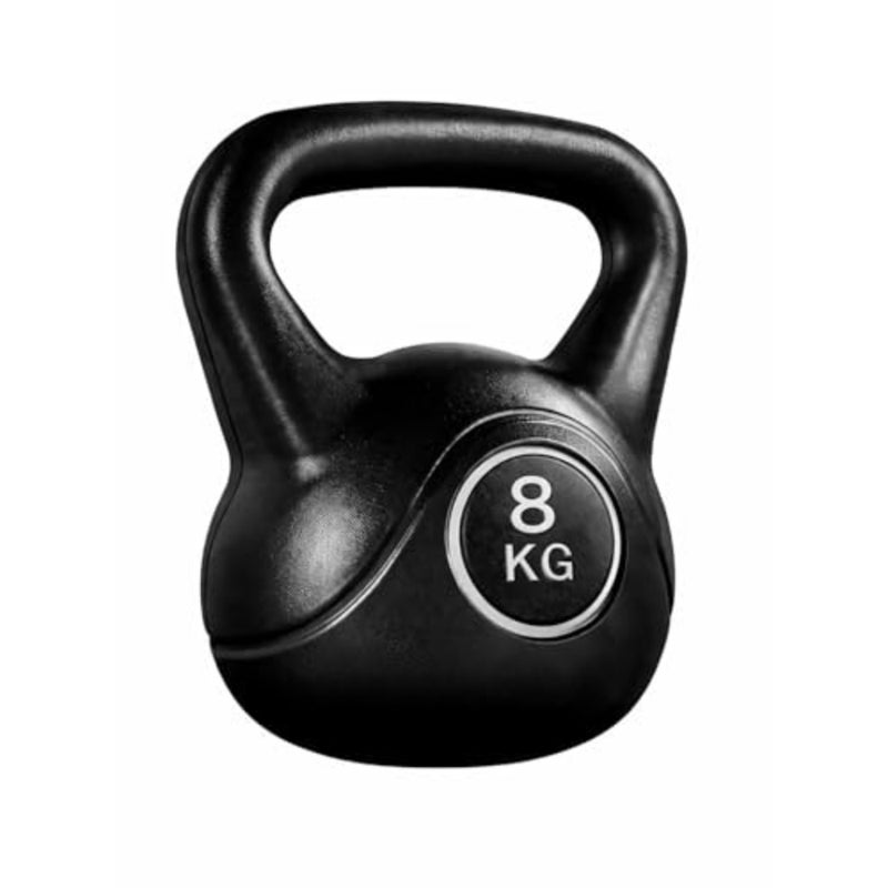 Kettlebell 2-in-1 Dumbbell PVC-Coated Cast Iron Strength Training Weight Full Body Workout Equipment for Home, Gym, Indoor Outdoor Fitness Black 3 PCS Set - Image 1