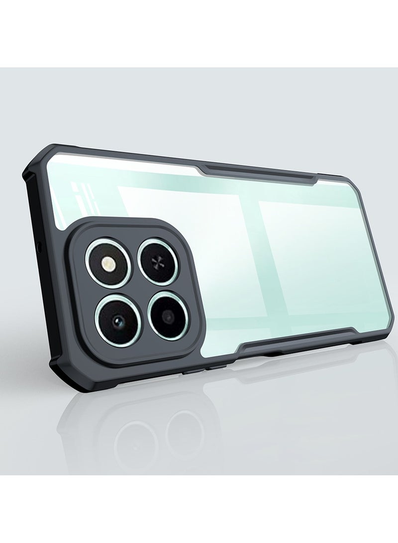 SanHu for Honor X6c 4G Case, Ultra Thin Lightweight, Soft TPU Bumper, Acrylic Clear Back Cover Honor X6c 4G, Black - Image 2