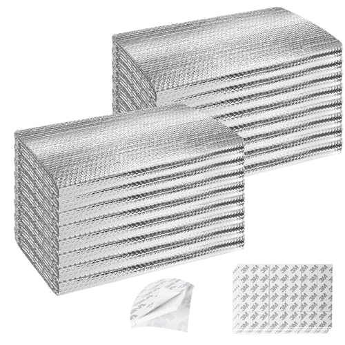 ToLanbbt Garage Door Insulation Kit 16P Double Bubble Window Heat Insulation Panels, 6MM 24" x 48" Reflective Aluminum Foil Summer/Winter Barrier Sheets with 120 Adhesive Tapes for Garage Attic Wall - Image 1