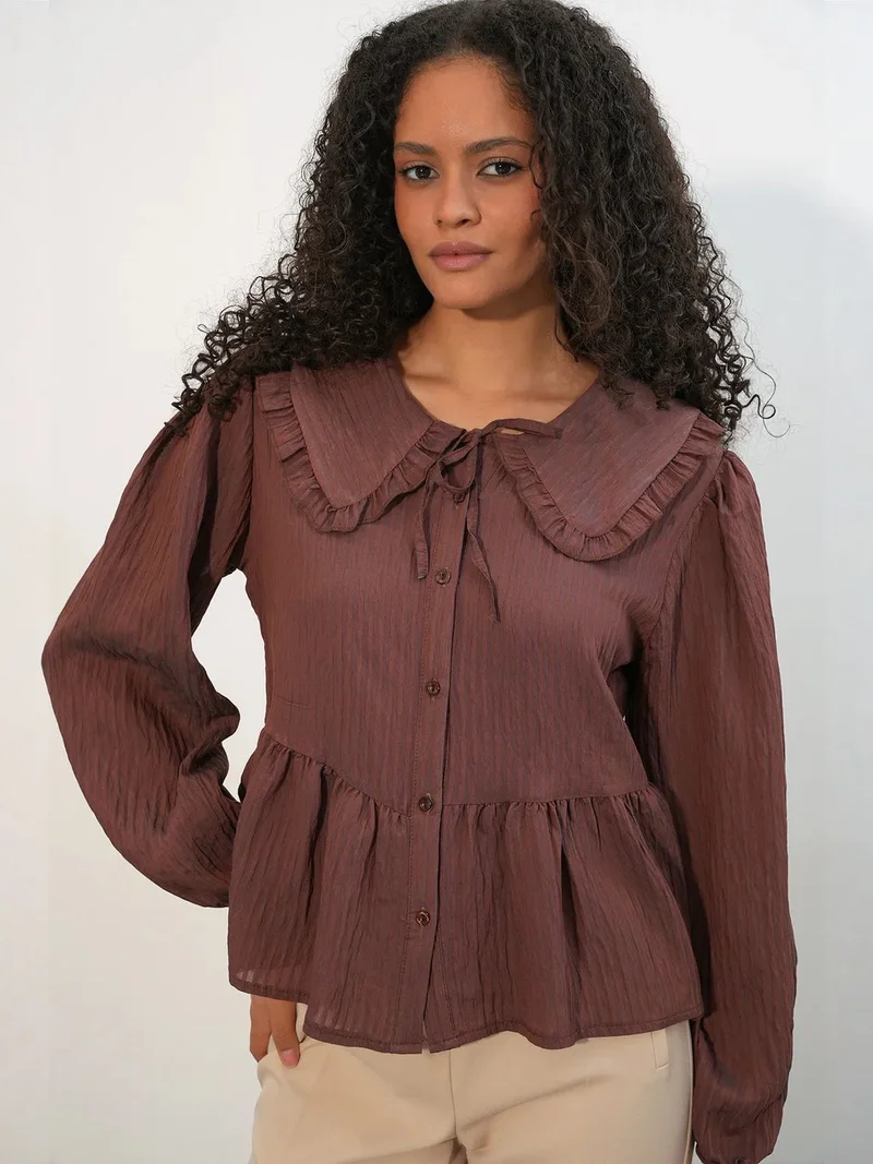 BIG DART BDART Women’s Viscose-blend Blouse With Baby Collar
