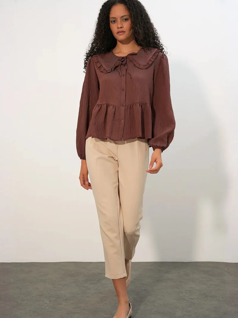 BIG DART BDART Women’s Viscose-blend Blouse With Baby Collar