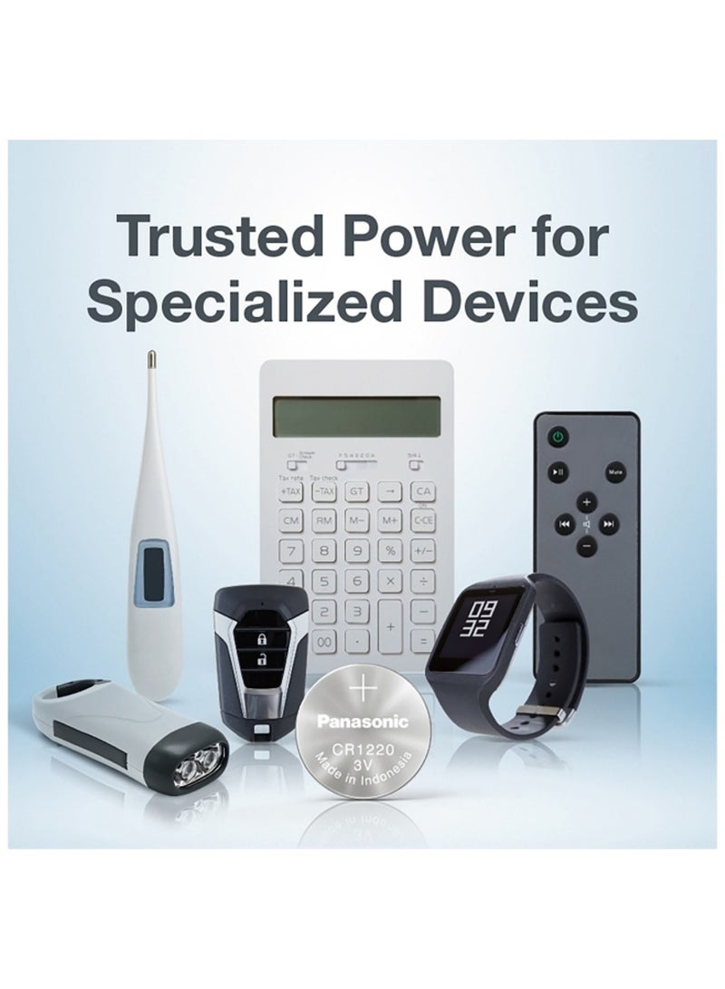 Panasonic 5-Pieces Panasonic CR1220 Lithium 3V Indonesia Batteries - Image 5