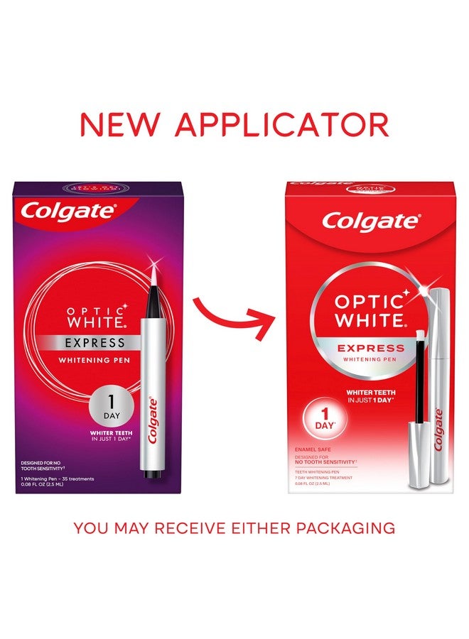 Colgate Optic White Express Teeth Whitening Pen, Enamel-Safe Tooth Whitening Applicator, Helps Whiten Teeth in As Little As 1 Day of Use, 7 Day Whitening Treatment, 0.08 fl oz - Image 2
