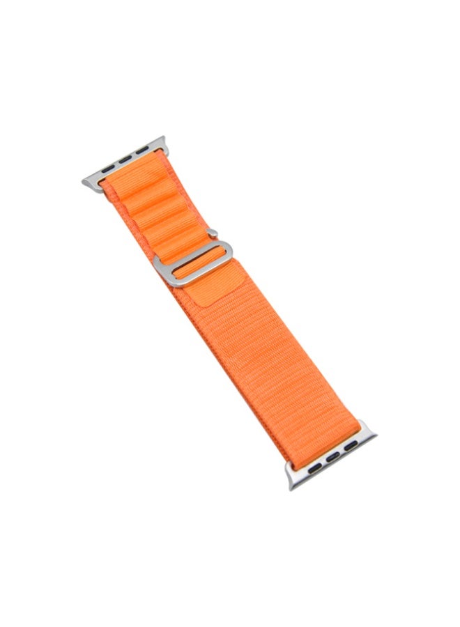 Alpine Sport Loop Band Woven Nylon Strap for Apple Watch 49mm/45mm/44mm/42mm Compatible with Apple iWatch Series 8/Ultra/7/SE/6/5/4/3/2/1 Orange - Image 3