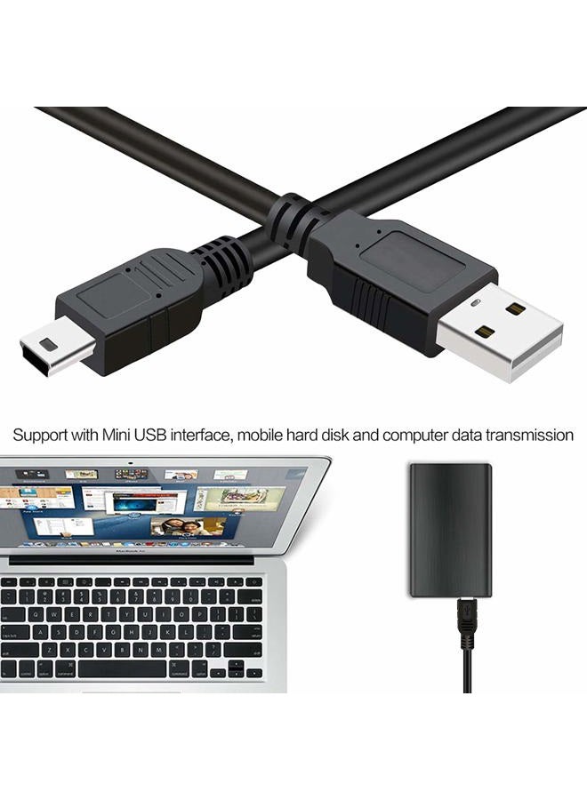 SaiTech IT 2 Pack USB 2.0 A to Mini 5 pin B Cable for External HDDS/Camera/Card Readers/MP3 Player-Black -35cm(1 feet) - Image 4