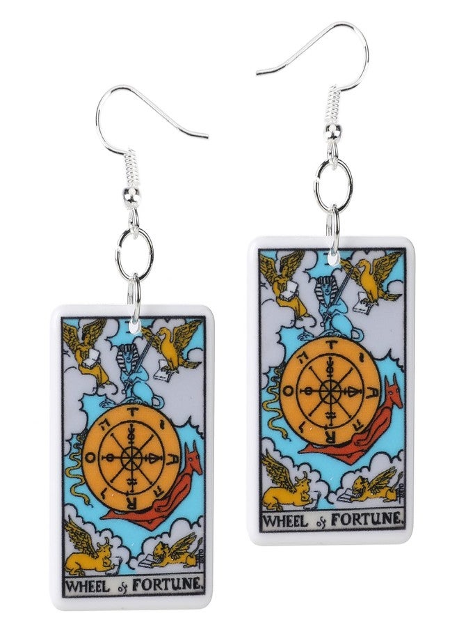 Mall of Style Wheel of Fortune Earrings - Tarot Jewelry - Sun Dial Accessories (Wheel of Fortune) - Image 1