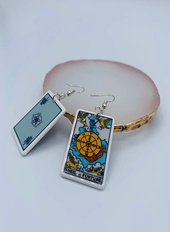 Mall of Style Wheel of Fortune Earrings - Tarot Jewelry - Sun Dial Accessories (Wheel of Fortune) - Image 3