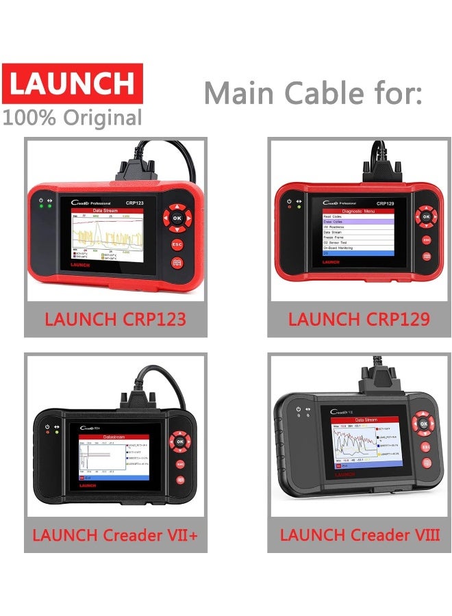 LAUNCH 100% Original Main Cable for LAUNCH CRP123, CRP129, Creader VII+, Creader VIII OBD2 Replacement Cable - Image 2