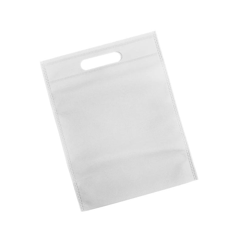 10 Piece Non Woven Shopping Bag With Handle Reusable Shopping Bag For Gift And Many Uses - Size 35X25 Cm (White) - Image 1