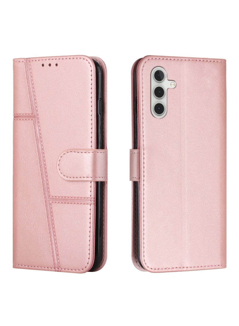 Alyashmac Samsung Galaxy A16 5G Case  A16 4G Case, Premium Leather Wallet Case Flip Folio Book Cover with Card Holder Slots, Kickstand  Magnetic Closure, Shockproof Full Body Protection for Women  Girls, Daily Use, Business  Travel (Pink) - Image 1