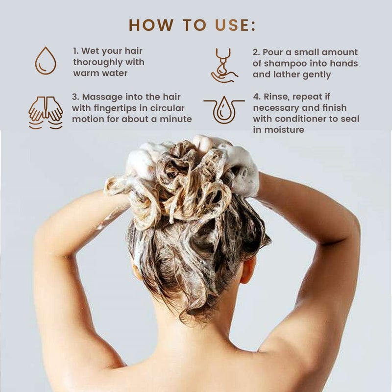 Max Green Alchemy MGA Vegan Hair Shampoo - Organic Formula for All Types of Hair | With Natural Herbal Scent for Men & Women | Parabens Silicone & Sulfate Free Dandruff Shampoo Provides Frizz control | 8.8 Fluid Ounce - Image 3