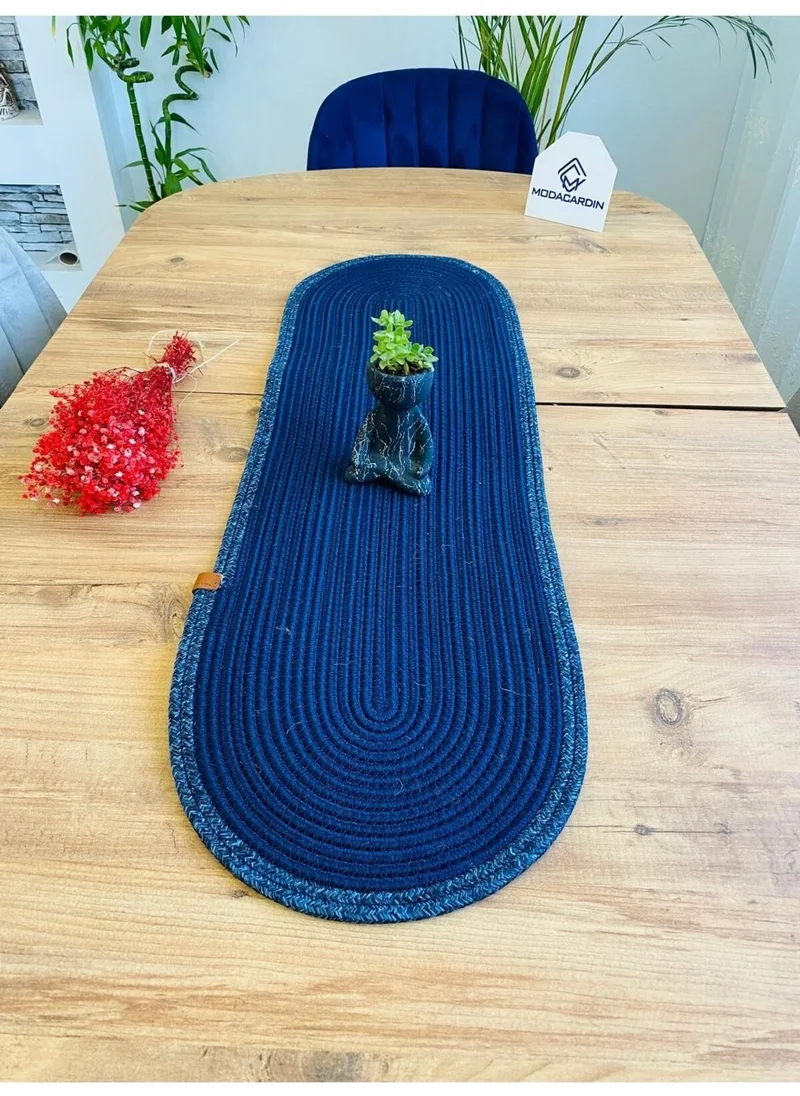 BDZ Deri BDZ Leather Jute Bohemian Style Decorative Runner 35x100 cm