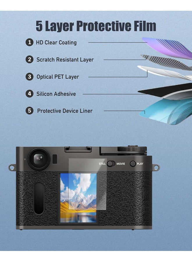 SJet 2 PACK Screen Protector for Fujifilm X half X-HF1, 0.3mm 9H Hardness Tempered Glass Cover Anti-Scrach Anti-Bubble  - Image 3