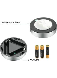 Buffer Wireless Cabinet Spot Lamp Touch Battery LED Lamp 3 LED Cabinet Kitchen Interior Lighting  - Image 5