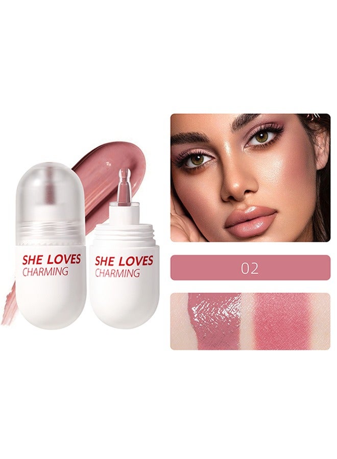 Sheloves Charming  Liquid Blush- Velvet Cream Lightweight Natural Looking Waterproof Long Lasting Blush Makeup for Cheek Natural Looking Soft Cream Liquid Blush Stick (#02) - Image 1