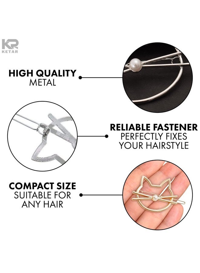 KETAR 3Pcs Cat Hair Clips For Women Accessories Ketar Kitty Hair Clips For Girls Hair Accessories Small Barrettes For Women Thin Hair And Thick Hair Clip Novelty Pins For Women Hair Jewelry For Women - Image 4