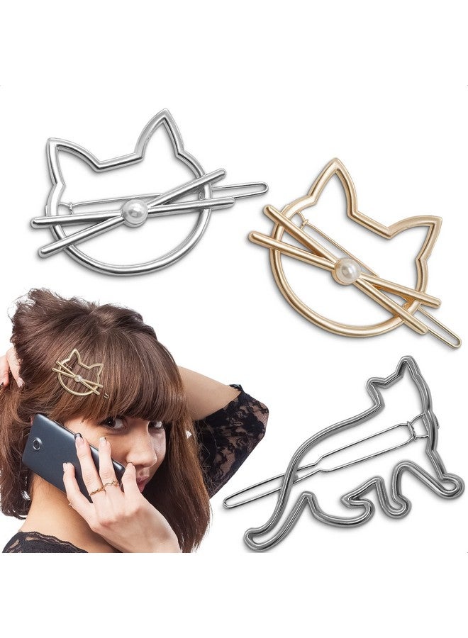 KETAR 3Pcs Cat Hair Clips For Women Accessories Ketar Kitty Hair Clips For Girls Hair Accessories Small Barrettes For Women Thin Hair And Thick Hair Clip Novelty Pins For Women Hair Jewelry For Women - Image 2