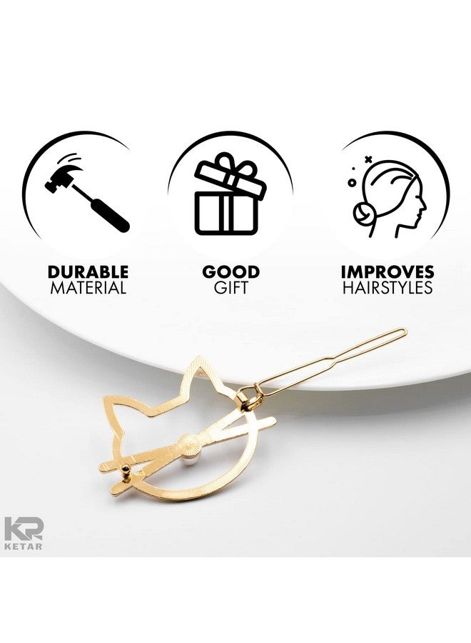 KETAR 3Pcs Cat Hair Clips For Women Accessories Ketar Kitty Hair Clips For Girls Hair Accessories Small Barrettes For Women Thin Hair And Thick Hair Clip Novelty Pins For Women Hair Jewelry For Women - Image 5