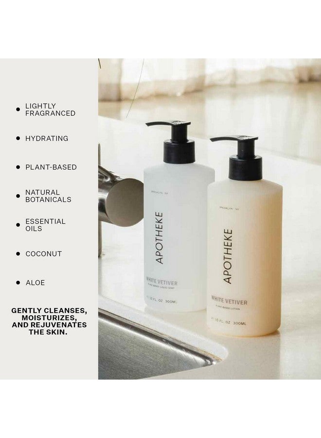APOTHEKE Liquid Hand Soap, White Vetiver (10 Fl Oz) - Hydrating Hand Wash with Natural Coconut & Aloe Vera - Image 4