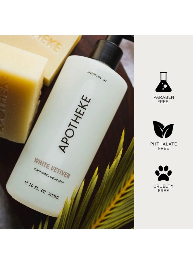 APOTHEKE Liquid Hand Soap, White Vetiver (10 Fl Oz) - Hydrating Hand Wash with Natural Coconut & Aloe Vera - Image 5