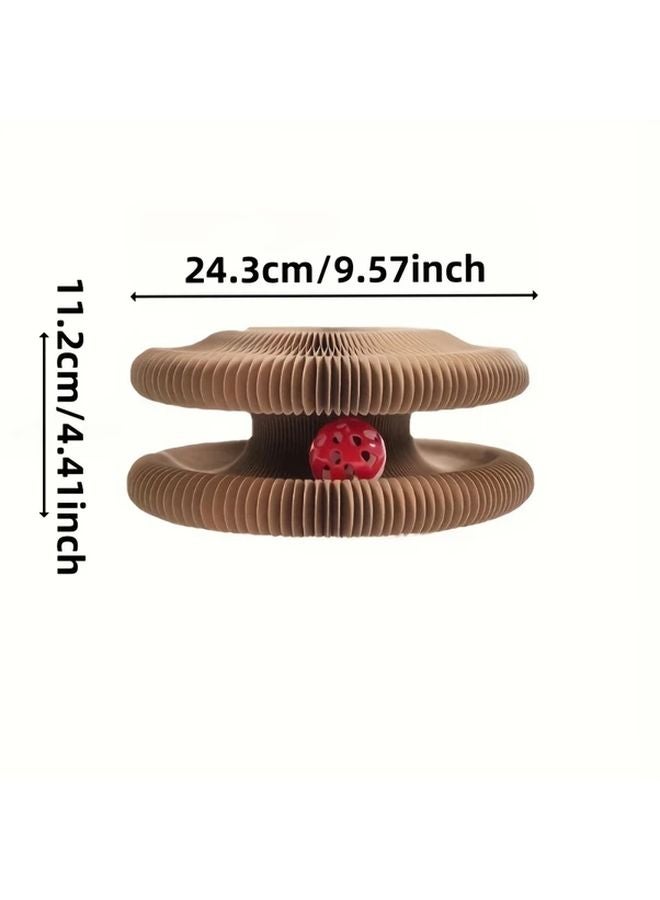 1pc Interactive Spiral Cat Scratcher Cardboard Play Post Stable Base Multi Cat Home - Image 4