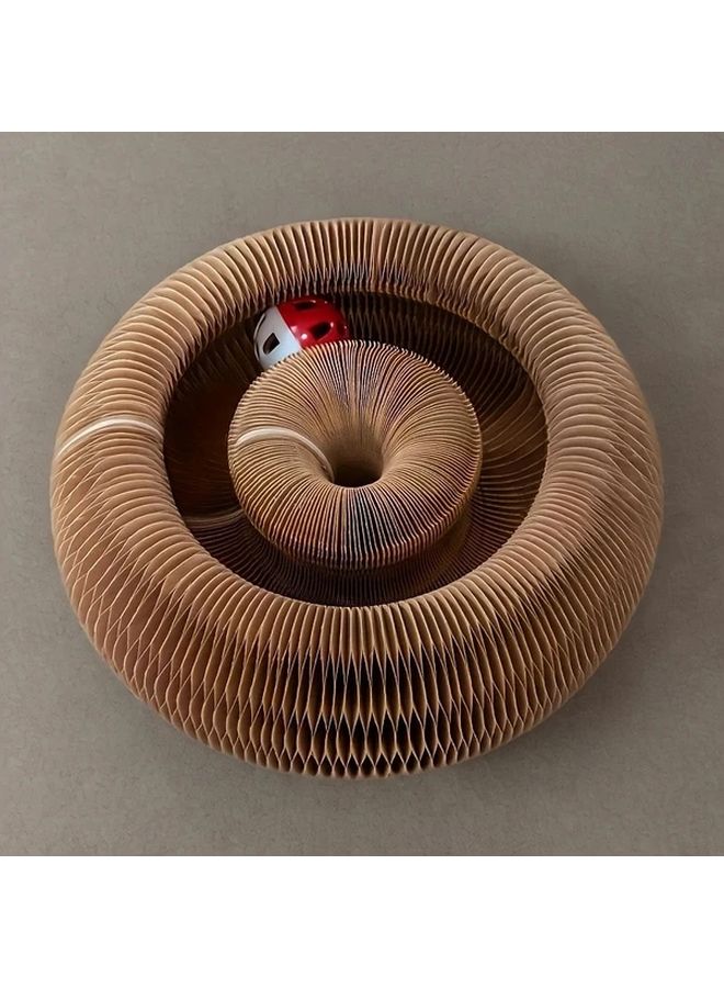 1pc Interactive Spiral Cat Scratcher Cardboard Play Post Stable Base Multi Cat Home - Image 3