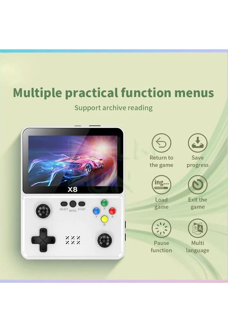 TIGER X8 Retro Handheld Video Game Console with 4 Inch LCD Screen Connect to TV with AV Cable - Image 1