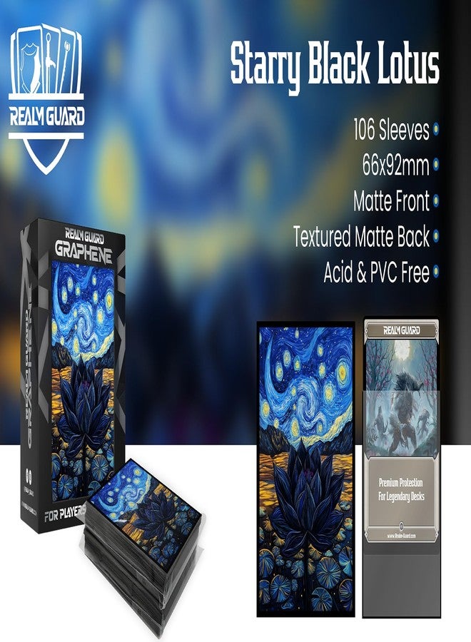 Realm Guard Ai Armor Graphene Series (Starry Starry Black Lotus) - 100ct Textured Matte TCG/MTG Art Sleeves - Image 5