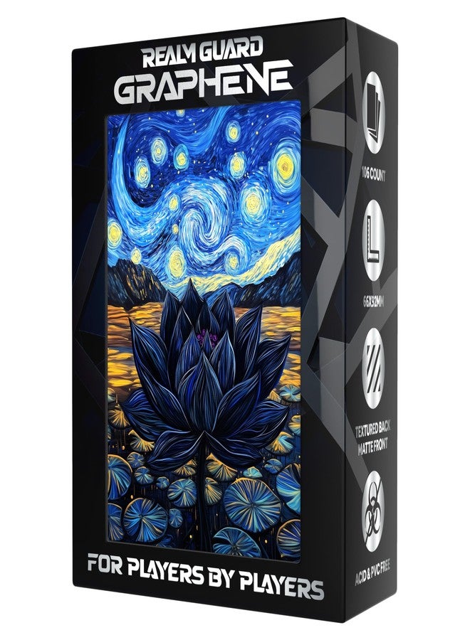 Realm Guard Ai Armor Graphene Series (Starry Starry Black Lotus) - 100ct Textured Matte TCG/MTG Art Sleeves - Image 1