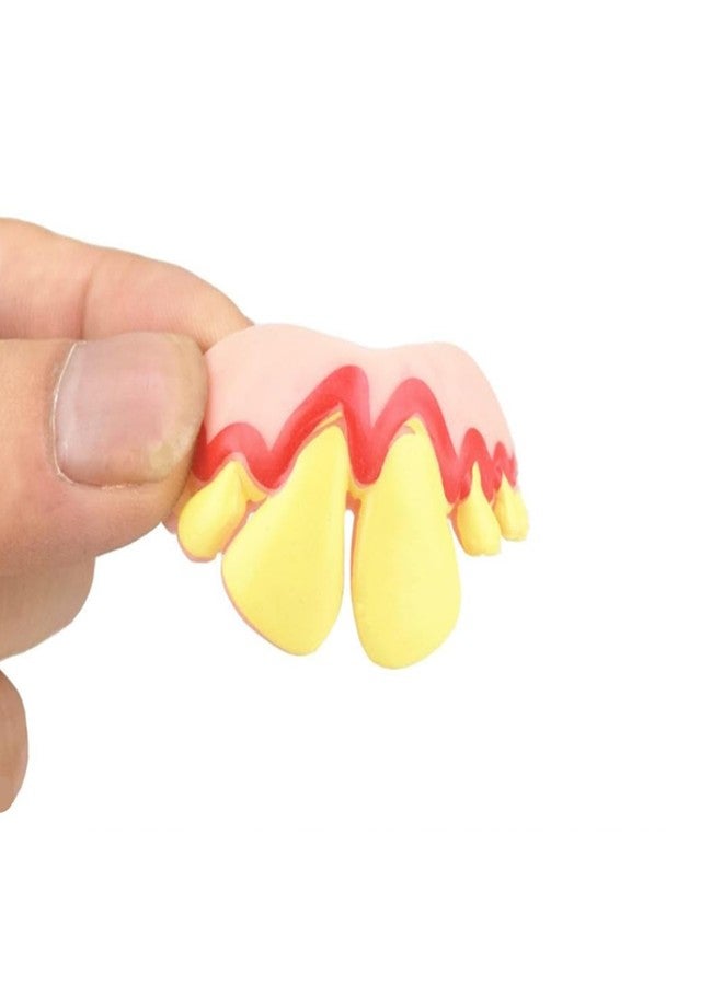 Odowalker 10 Pcs Prank Fake Teeth Vampire Teeth Halloween Gnarly Teeth Ugly Denture Funny Teeth Halloween Decoration Props Easter Costume Party Funny Gag Gift (10 Styles) - Image 3