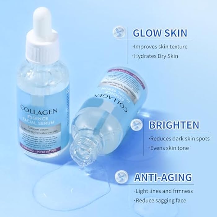 GUOYAOLIFU Collagen Wash and Care Two Piece Set, Foaming Facial Cleanser & Collagen Serum- Deep Cleansing for All Skin Types - Image 2