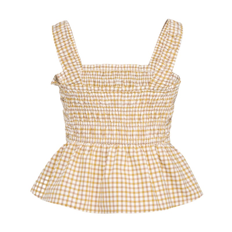 Adidas (WMNS) adidas Plaid Vest Asia Sizing 'Yellow' - Image 2