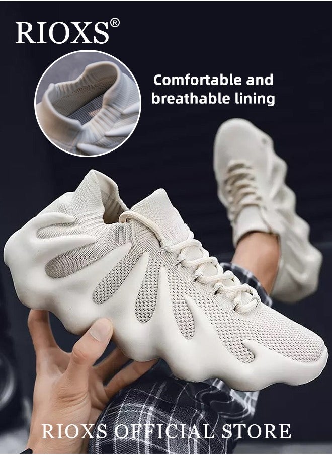 Men's Fashion Running Shoes, Casual Walking Sneakers, Lightweight Comfortable Shoes with Breathable Mesh Upper, Suitable for Running, Jogging, Hiking and Walking, Easy to Wear for All Day Long