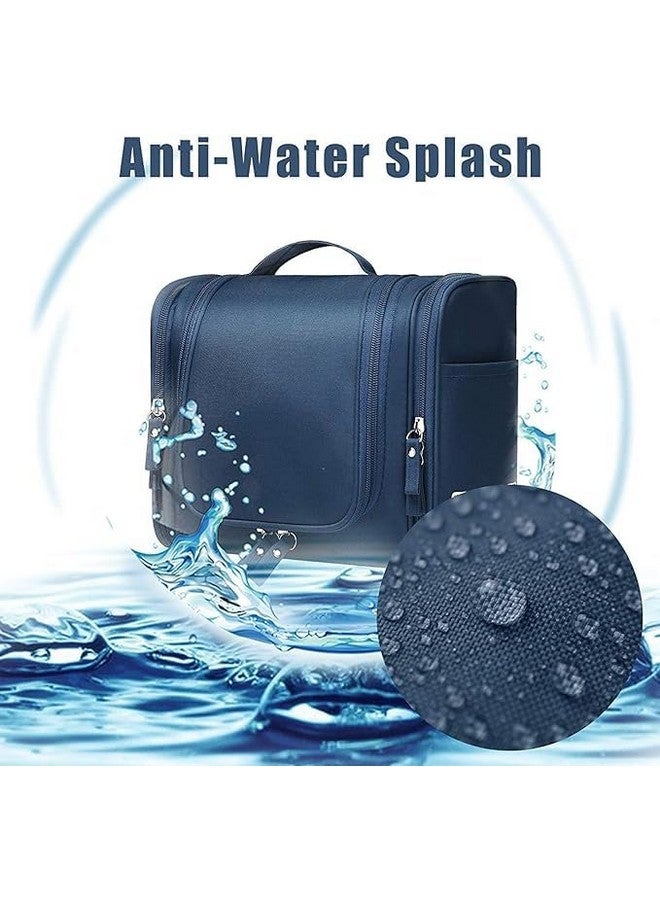 WISHBONE Bag COSMATIC Organizer Multifunction Unisex Zipper Toiletry Bag Travel Organizer Hanger Storage Waterproof Makeup Pouch Cosmetic Case (Navy Blue) - Image 5