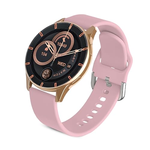 PunnkFunnk Newly Launched Active 2 Max Bluetooth Calling Smartwatch 1.3" Amoled Display 360 * 360 High Resolution 4.2 BT with, 100+ Sports Mode with IP68, Sp02 Tracking, AI Voice Assistant(Peach) - Image 1