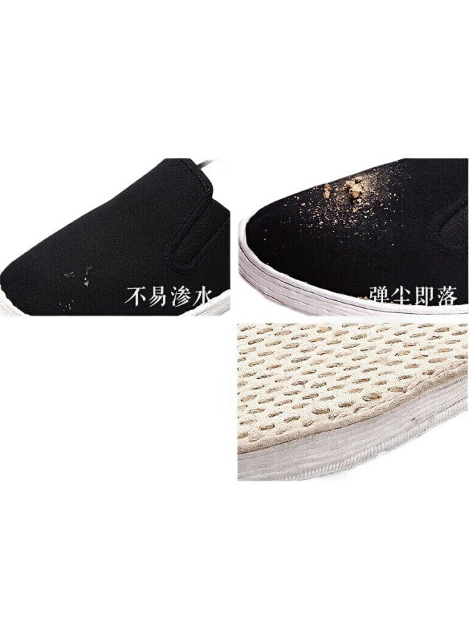 Busheyuan Casual Dad's Traditional Handmade Thousand-layer Sole Old Beijing Cloth Shoes For Men, Lfn9102, Cowhide Sole, Size 43 - Image 3