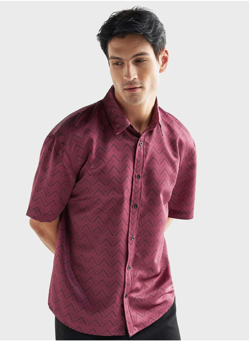 فاف Printed  Regular Fit Shirt