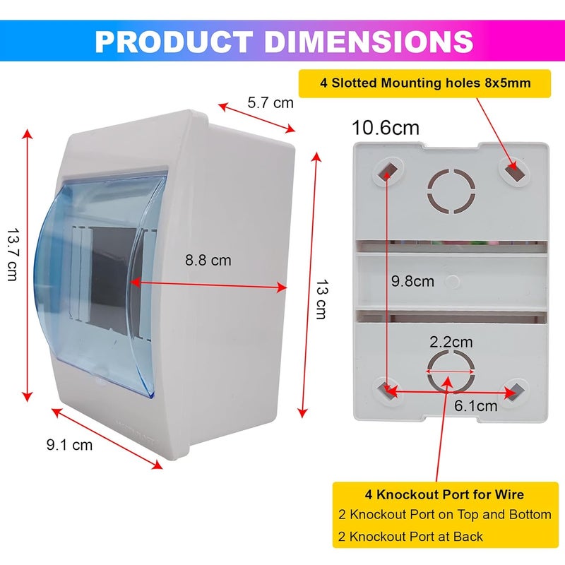 amiciSense عداد الطاقة الرقمي 6 في 1 40-300 فولت 100 أمبير، جهاز مراقبة التردد/عامل القدرة/الطاقة الفعالة/التيار/الجهد مع تركيب مقاوم للعوامل الجوية (مرحلة واحدة)، أبيض - Image 5