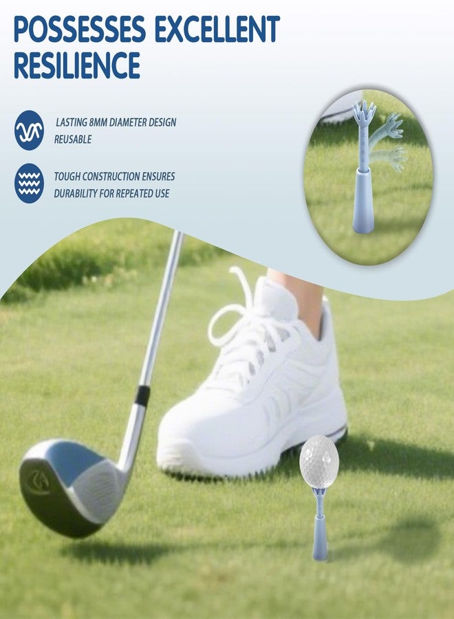 Aleybloodes 3 Pack Rotating Height Adjustable Golf Tees for Mats – 2.09" to 2.87" Rubber Driving Range Tee for Simulator & Practice, Unbreakable Octopus Holder with Clear Height Markings - Image 3