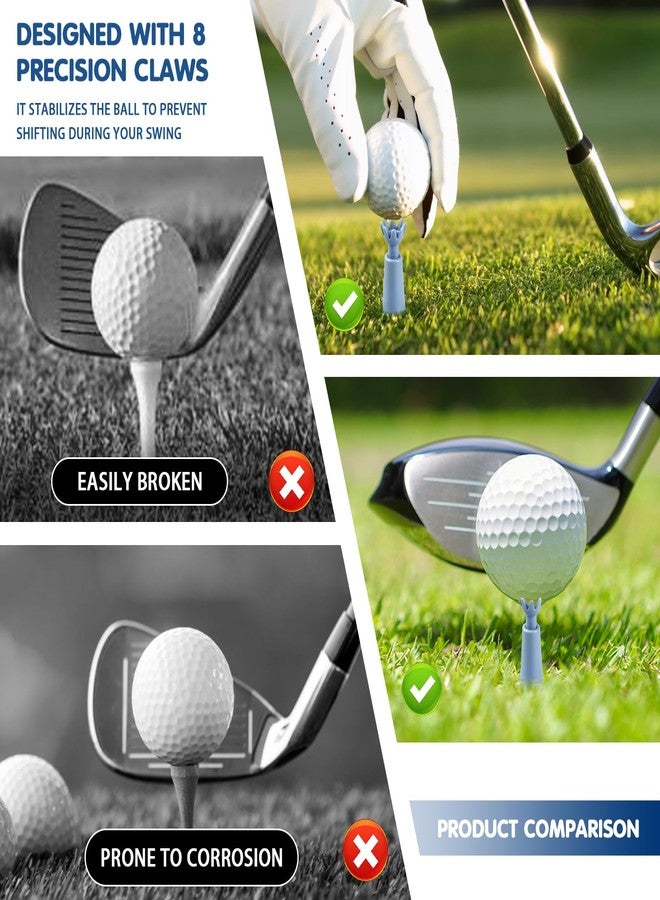 Aleybloodes 3 Pack Rotating Height Adjustable Golf Tees for Mats – 2.09" to 2.87" Rubber Driving Range Tee for Simulator & Practice, Unbreakable Octopus Holder with Clear Height Markings - Image 5