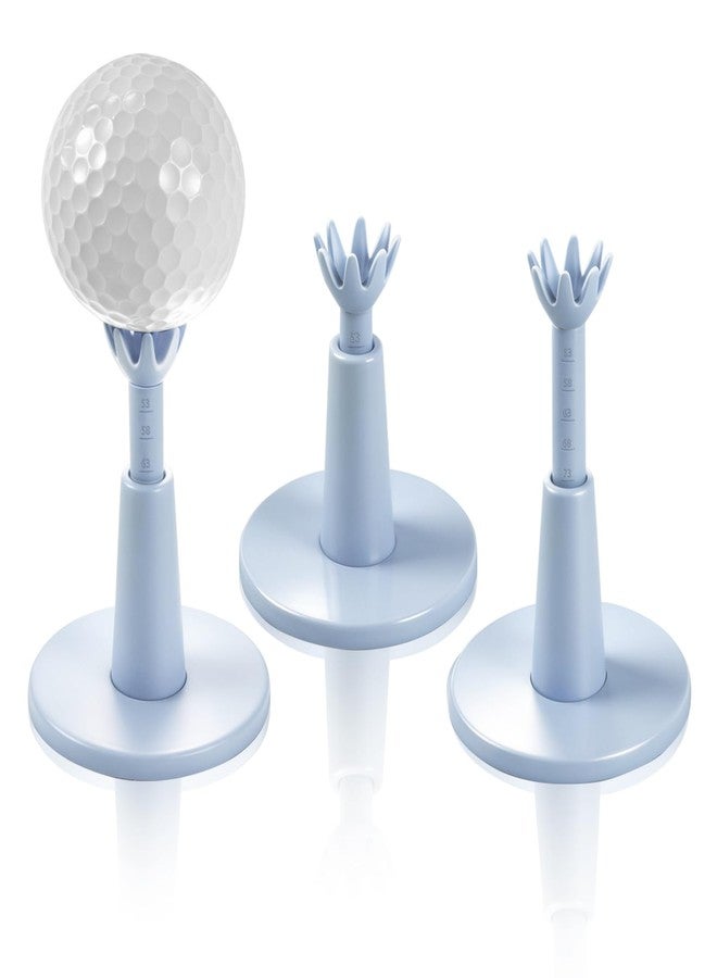 Aleybloodes 3 Pack Rotating Height Adjustable Golf Tees for Mats – 2.09" to 2.87" Rubber Driving Range Tee for Simulator & Practice, Unbreakable Octopus Holder with Clear Height Markings - Image 1