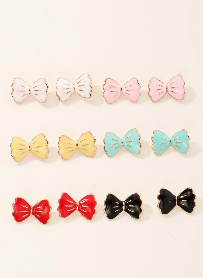 Take Two  Girls Set of 6 - Bow Stud Earrings for Women | Best Price UAE