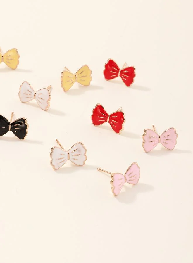 Take Two  Girls Set of 6 - Bow Stud Earrings for Women | Best Price UAE